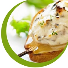 Peren met geitenkaas